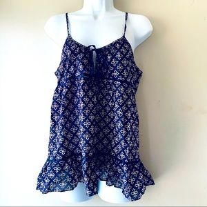 AMERICAN 🦅 OUTFITTERS boho purple and beige cotton top size 6